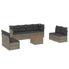 vidaXL Garden Sofa Set Grey Poly Rattan Large Modular Garden Sofa Set
