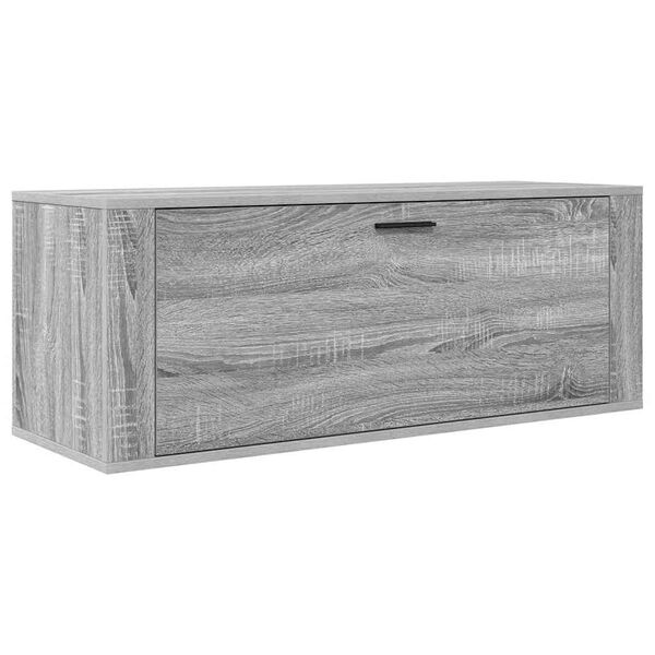 vidaXL Wall Shoe Cabinet Grey Sonoma Engineered wood Medium