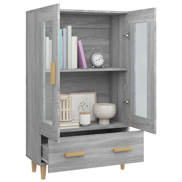 vidaXL Highboard Grey Sonoma Engineered wood Tall Highboard