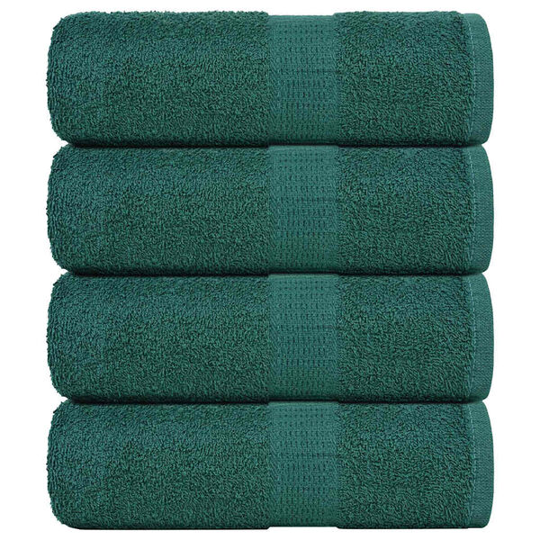 vidaXL Soap Towel Set of 4 Green 100% Cotton 12x12 in Soap Towel