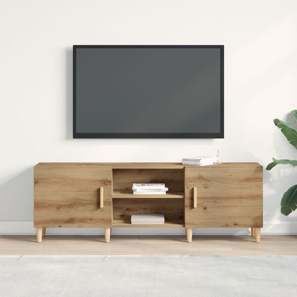 vidaXL TV Cabinet Artisan oak 150 x 30 x 50 cm Engineered Wood