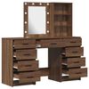 vidaXL Dressing Table 3 pcs Brown 40 x 41 x 135 cm Engineered wood