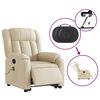 vidaXL Electric Stand up Massage Recliner Chair Cream Fabric