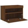 vidaXL TV Wall Cabinet Brown Oak Engineered wood 23.6 x 11.8 x 15.7 in