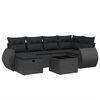 vidaXL Garden Sofa Set Black