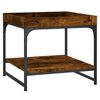 vidaXL Coffee Table Smoked Oak Engineered Wood and Iron Medium