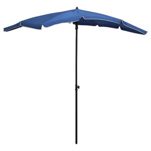vidaXL Garden Parasol Azure Blue Polyester, Steel Medium Tiltable