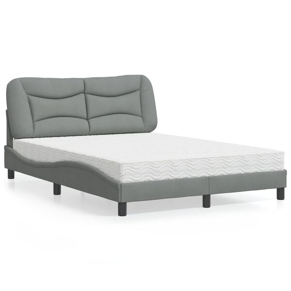 vidaXL Bed Light grey