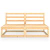 vidaXL Garden Sofa Natural Pine Solid Pinewood Standard Modular