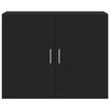 vidaXL Wall Cabinet Black Engineered Wood 31.5 x 16.7 x 25.2 in Cabinet