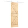vidaXL Sliding Door with Hardware Set 27.6x82.7" Solid Wood Pine