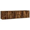 vidaXL Wall-mounted TV Cabinet Set of 2 Smoked Oak Engineered wood