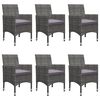 vidaXL Dining Set Grey, Dark Grey