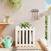 vidaXL Garden Planter White Solid Pine Wood 23.6 in Appealing Design