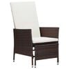 vidaXL Garden Lounge Set Brown and Cream White