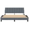 vidaXL Bed Frame Dark Grey Velvet Queen Bed Frame Rectangular Modern