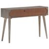 vidaXL Console Table Grey and honey brown