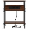 vidaXL Bedside Cabinet Brown Oak 14.96 x 11.81 x 18.90 in