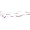 vidaXL Wall Shelf High gloss grey Honeycomb MDF, Metal Medium