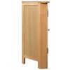 vidaXL Corner Cabinet Brown Solid oak and MDF with oak veneer