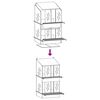 vidaXL Chicken Nesting Box Galvanized Silver