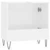 vidaXL Bathroom Cabinet High gloss white Engineered wood, iron Medium