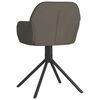 vidaXL Swivel Dining Chair Set of 2 Dark Grey Velvet, Metal, Plywood