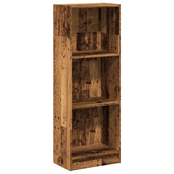 vidaXL Bookcase Old Wood Engineered Wood Medium Bookcase Rectangular