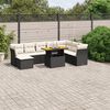 vidaXL Garden Sofa Set Black