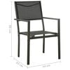 vidaXL Garden Chair Set of 4 Black and Anthracite