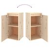 vidaXL TV Cabinet Set of 2 Natural pine wood Solid pine wood Medium