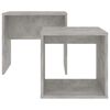 vidaXL Coffee Table Concrete grey Engineered wood Small Stackable