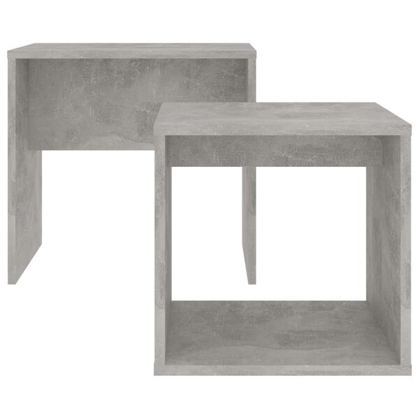 vidaXL Coffee Table Concrete grey Engineered wood Small Stackable