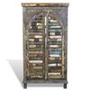 vidaXL Bookshelf Multicolor Reclaimed solid wood with iron handles Medium