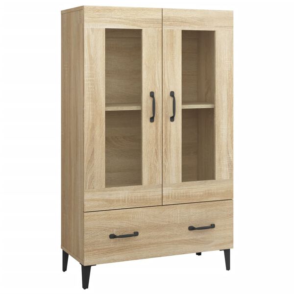 vidaXL Highboard Sonoma Oak 27.6"x12.2"x45.3" Engineered Wood