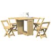 vidaXL Dining Set Honey wax brown Solid pine wood, engineered wood
