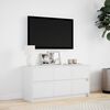 vidaXL TV Cabinet White Engineered wood Medium TV Cabinet Rectangular