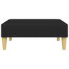 vidaXL Sofa Bed Black Fabric (100% polyester), wood, plastic 2-seater