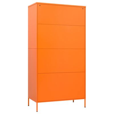 vidaXL Wardrobe Orange 35.4"x19.7"x70.9" Steel