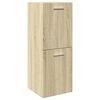 vidaXL Bathroom Furniture Set Sonoma Oak, White Engineered Wood, Ceramic