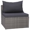 vidaXL Garden Lounge Set Grey PE rattan Large Modular