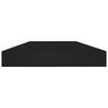 vidaXL Shelf Set of 8 Black Engineered wood 15.7 x 3.9 x 0.6 in