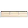 vidaXL Planter Ivory 94.49 x 31.50 x 17.72 in Steel