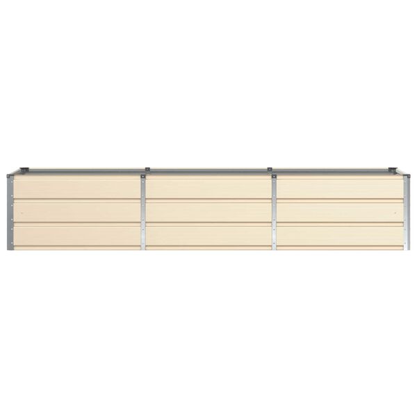 vidaXL Planter Ivory 94.49 x 31.50 x 17.72 in Steel