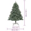 vidaXL Christmas Tree Green & white PVC, steel 180 in tree Foldable