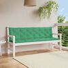 vidaXL Garden Bench Cushion Set of 2 Green Oxford fabric (100% polyester)