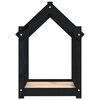 vidaXL Dog Bed Black Solid Pine Wood 24x19.7x27.6 in Minimalistic