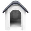 vidaXL Dog House Grey and White Polypropylene 23.2 x 29.5 x 26.0 in