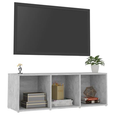 vidaXL TV Cabinet Concrete Gray 42.1"x13.8"x14.6" Chipboard