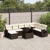 vidaXL Garden Sofa Set Brown and Cream White